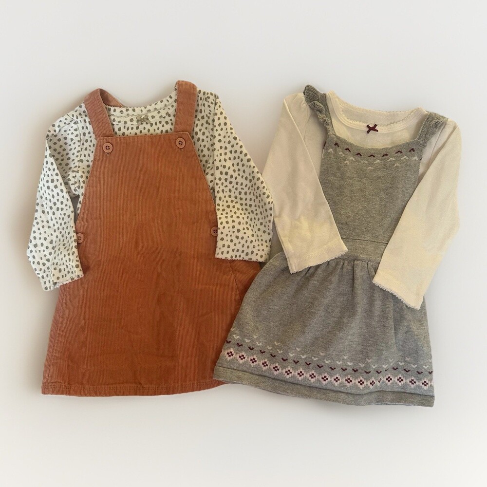 Carter’s 2 Outfit Bundle Overall Jumper 4 Piece Boho Baby Girl Size 12 Months